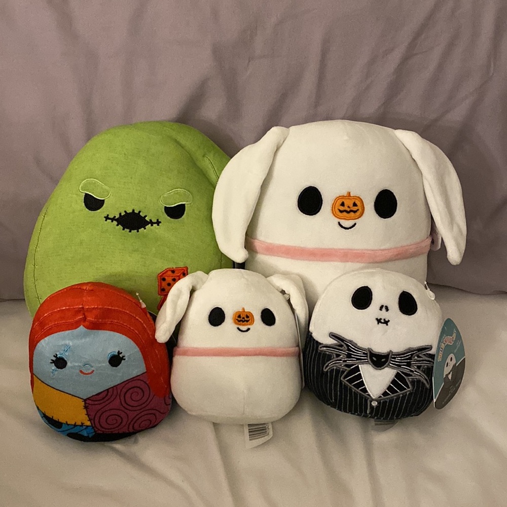 Halloween Nightmare Before Christmas Squishmallow Oogy Boogy, Sally, Zero, Jack